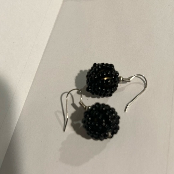 Jewelry - Black Textured Ball Earrings